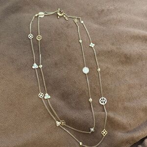 henri bendel RARE Gold Layered Multi-Charm Necklace